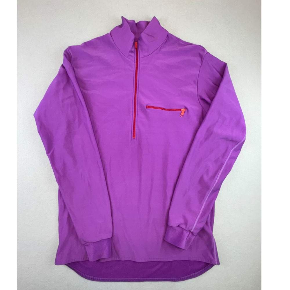 Vintage Patagonia Quarter Zip Pullover Purple Red XL Made in USA Performance